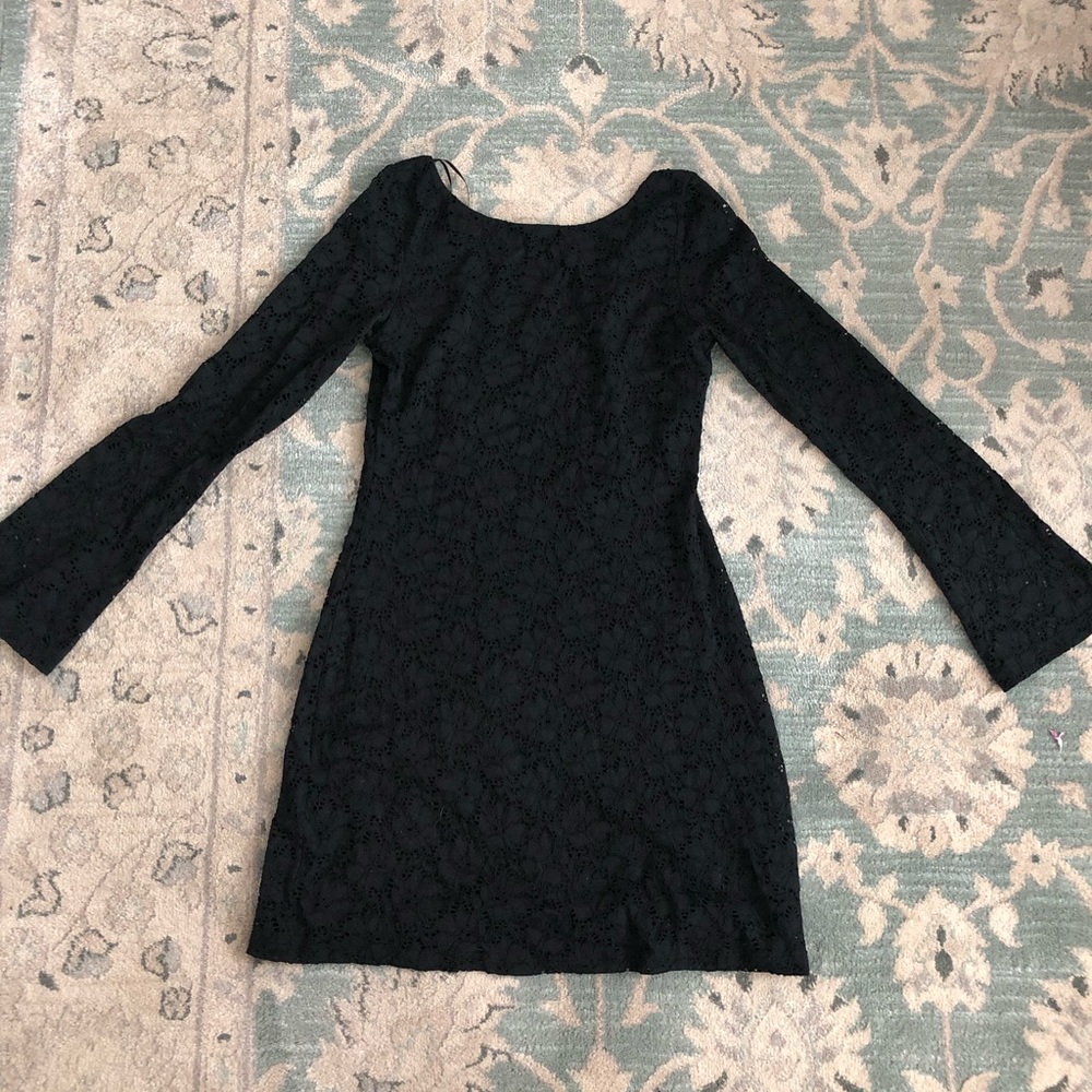 Long Sleeve Lace Mini Dress